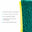 Esponja de Limpeza Máximo! Multiwaves 11cm X 7,5cm - 3 Unidades