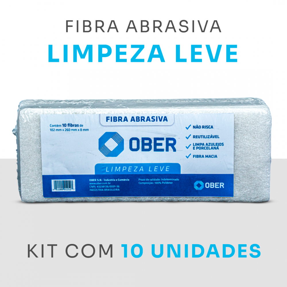Fibra De Limpeza Leve Limtech 10 Unidades - 470g/m²