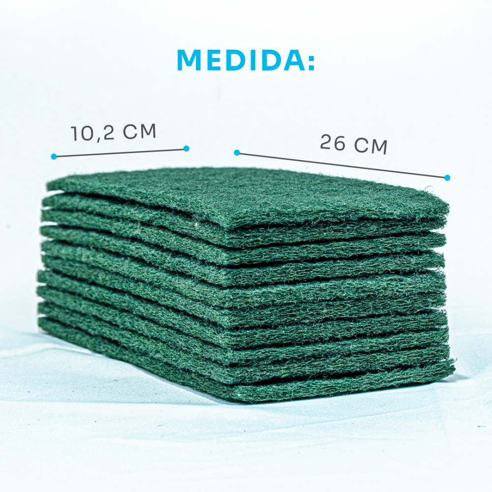 Fibra de Limpeza Pesada Limtech - 10 Unidades - 504g/m² - Verde