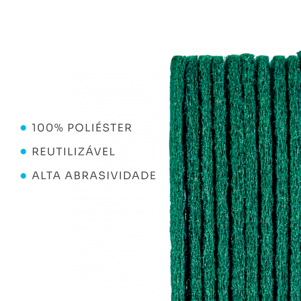 Fibra de Limpeza Pesada Limtech - 10 Unidades - 504g/m² - Verde