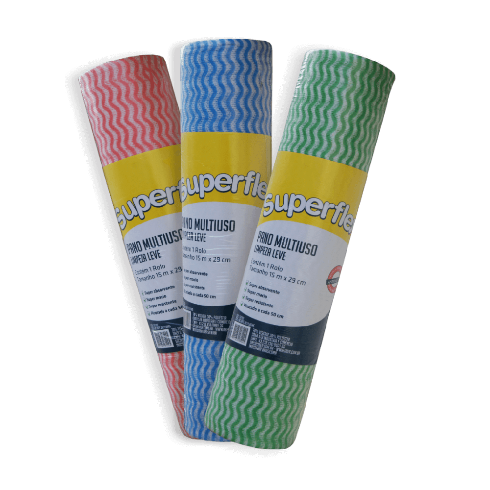 Rolo Pano Multiuso Superflex Para Limpeza - 15m X 29cm