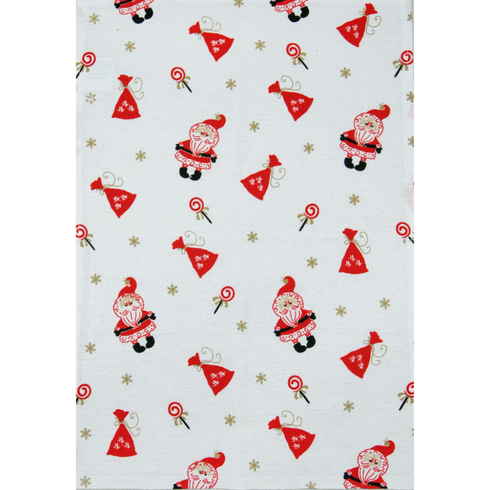 Pano de Prato Reno Metalizado Natal - 59cm X 40cm