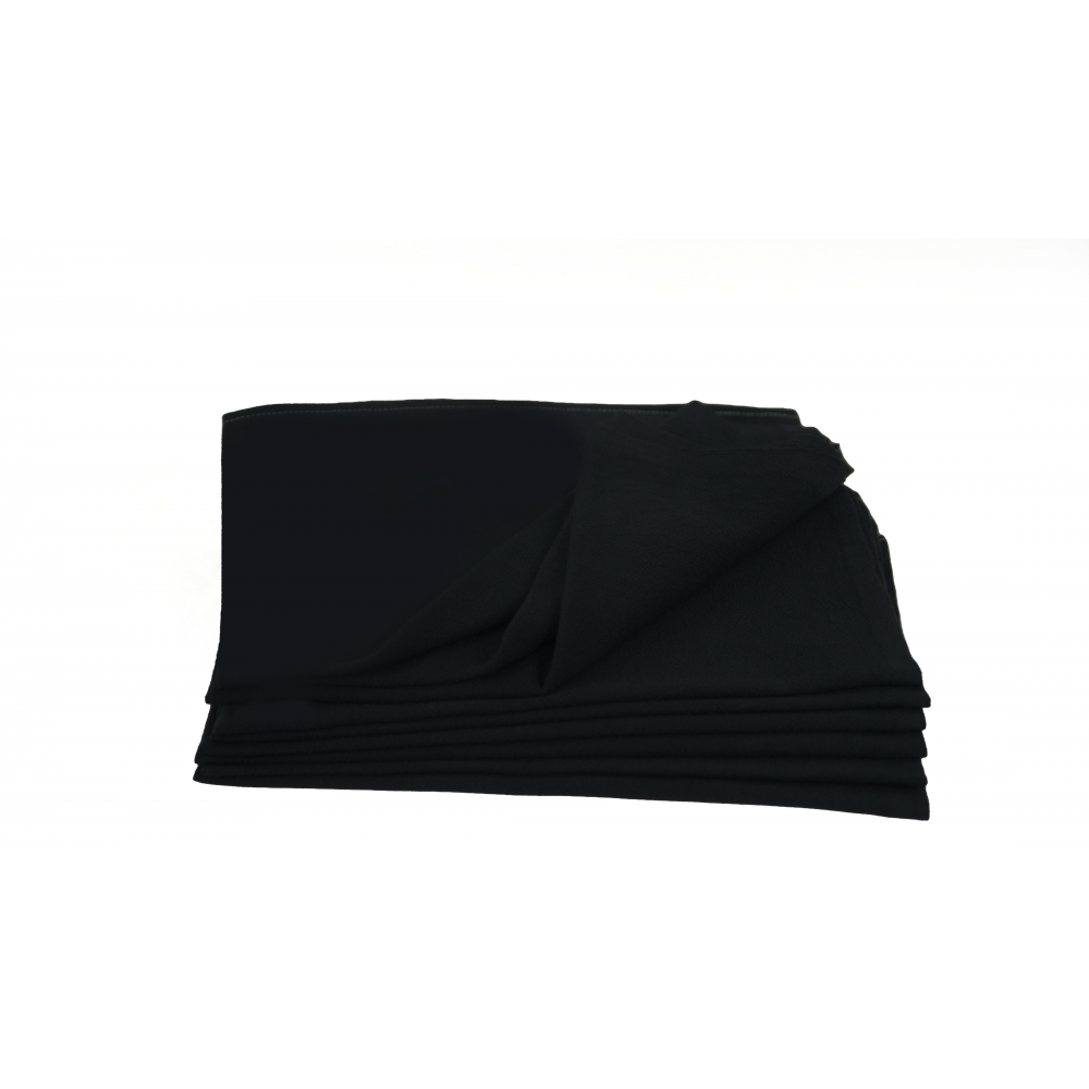 Kit 5 Pano De Prato Pé De Galinha Preto - 66cm X 38cm