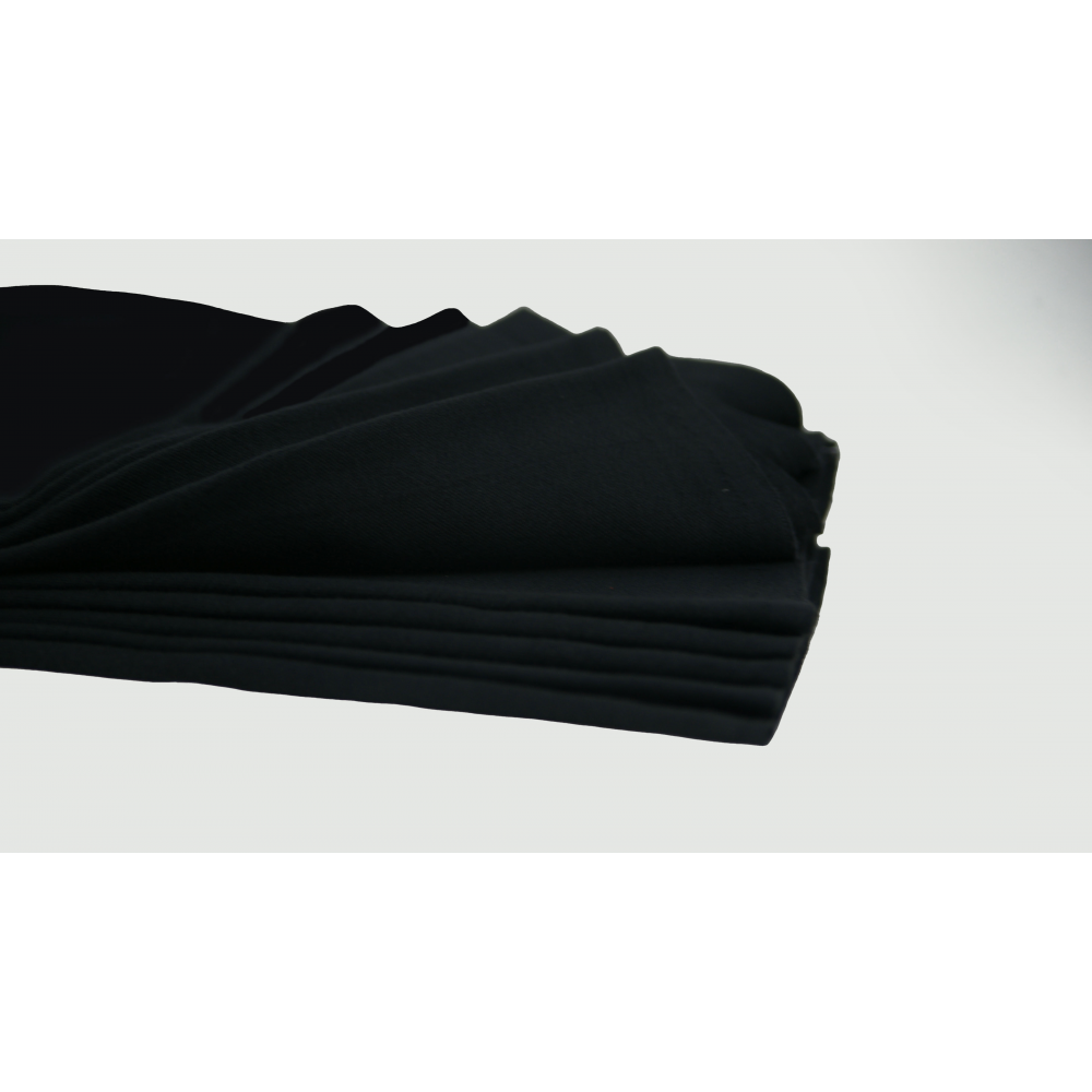 Kit 5 Pano De Prato Pé De Galinha Preto - 66cm X 38cm