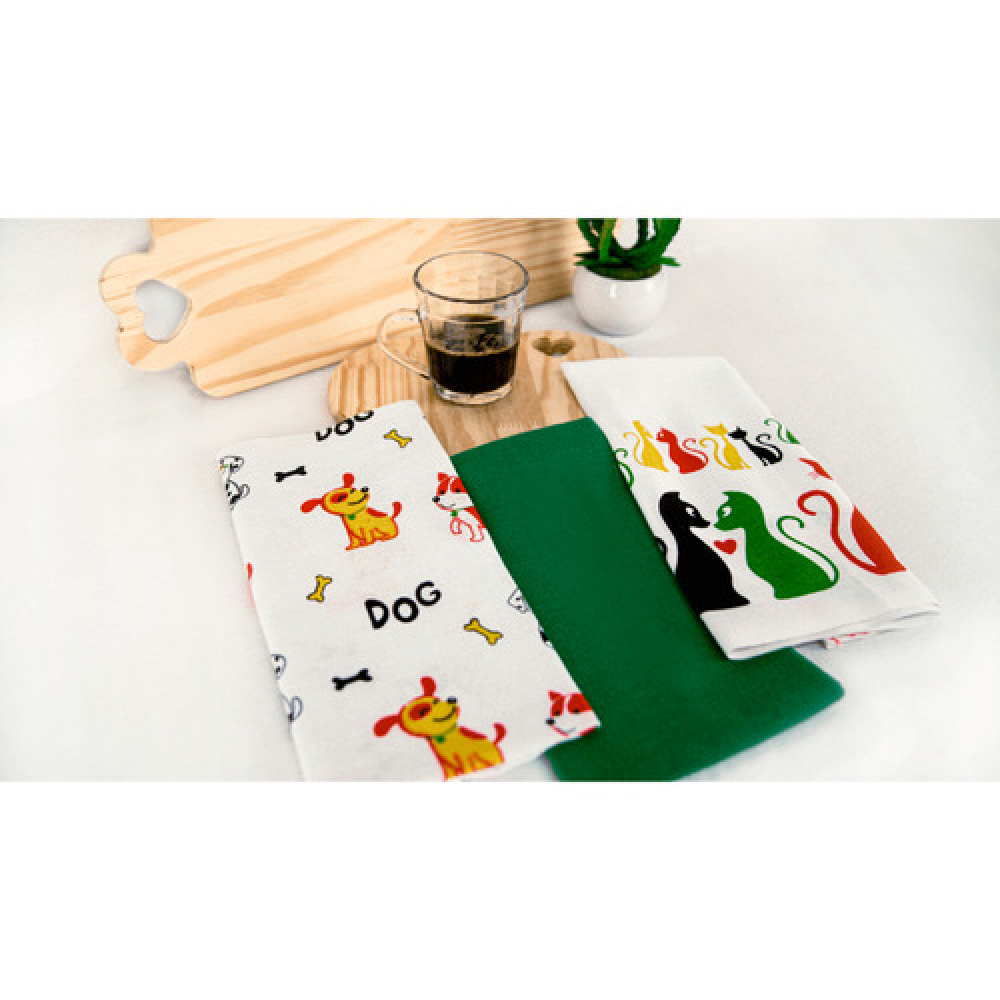 Kit 5 Pano De Prato Rubi Pet - 59cm X 40cm