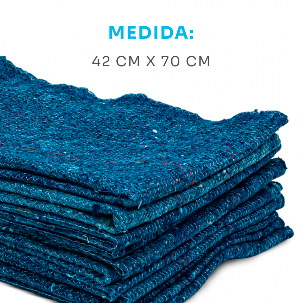 Kit 10 Esfregão Superflex Azul Escuro - 70cm x 41cm