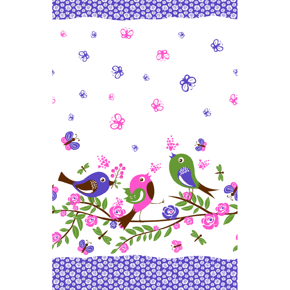 Kit 5 Pano De Prato Estampado - 68cm X 44cm