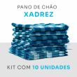 Kit 10 Pano De Chão Xadrez - 65cm X 40cm