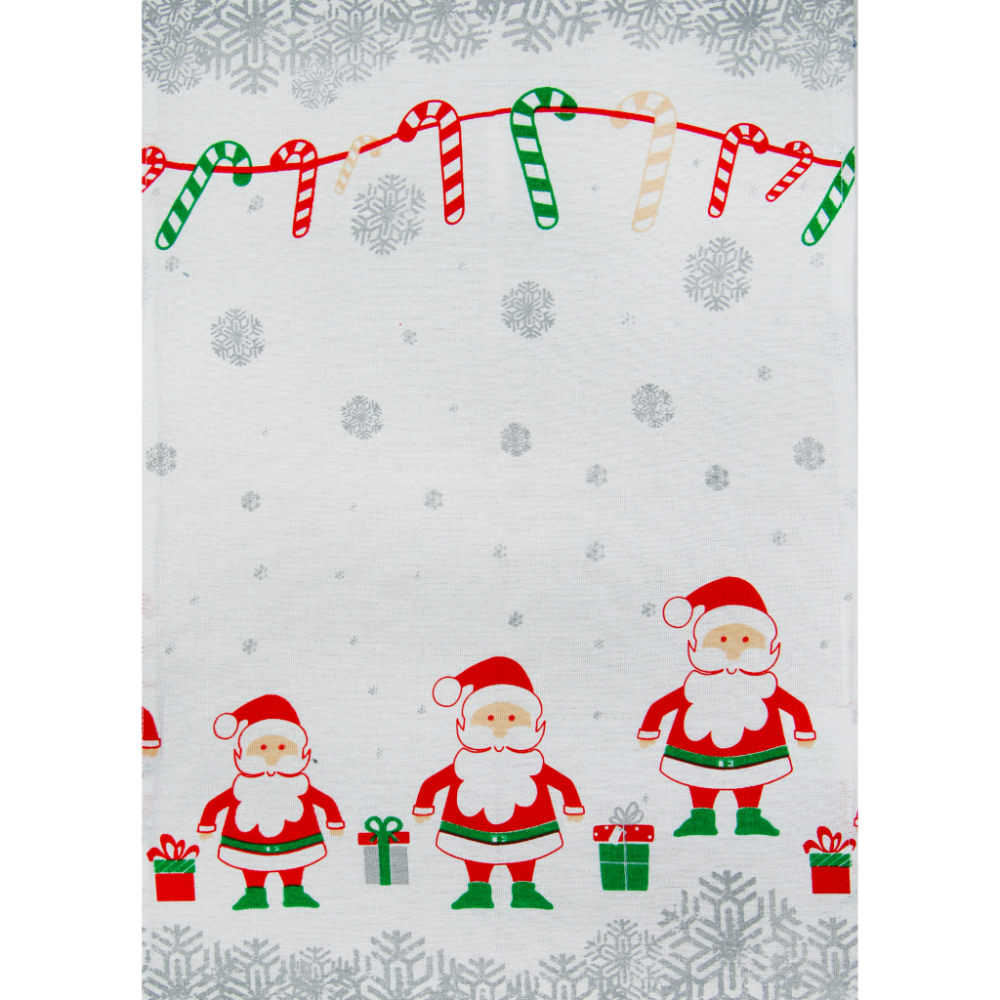 Kit 5 Pano de Prato Reno Metalizado Natal - 59cm X 40cm