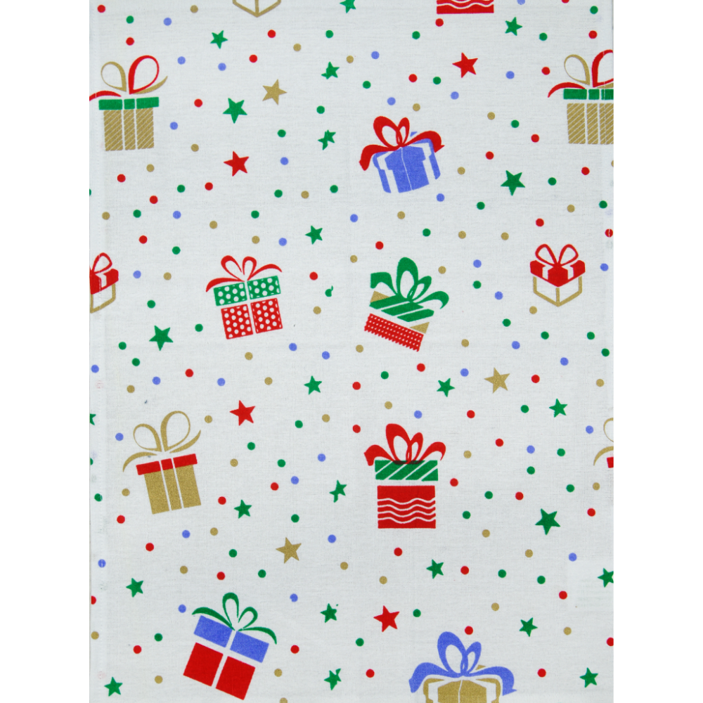 Kit 5 Pano de Prato Reno Metalizado Natal - 59cm X 40cm