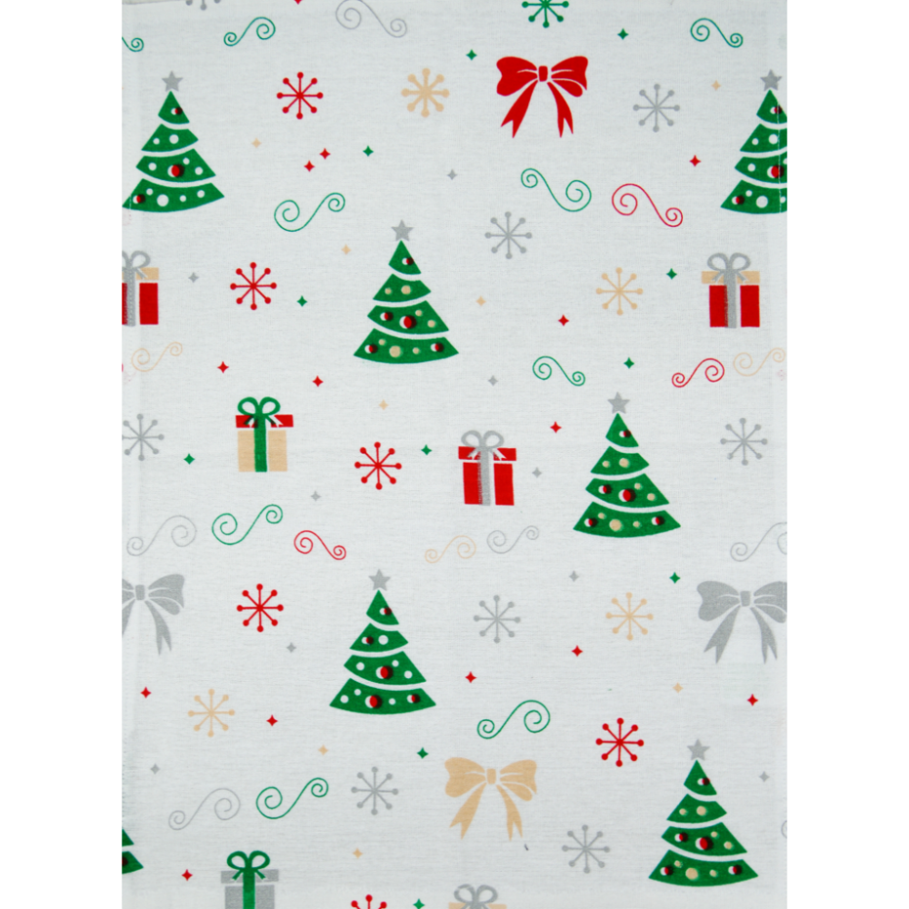 Kit 5 Pano de Prato Reno Metalizado Natal - 59cm X 40cm